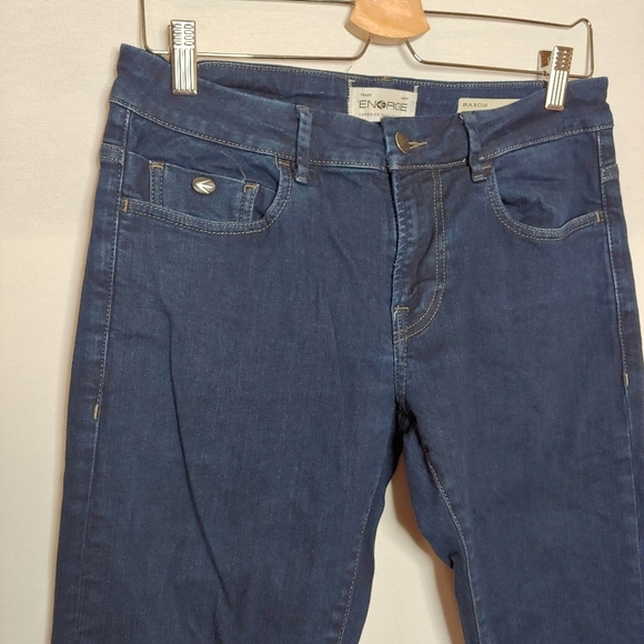 energie Saxon Skinny Jeans‎ Dark Wash 32 34 Low Waist Tight Leg Cotton Elastane - Picture 4 of 10